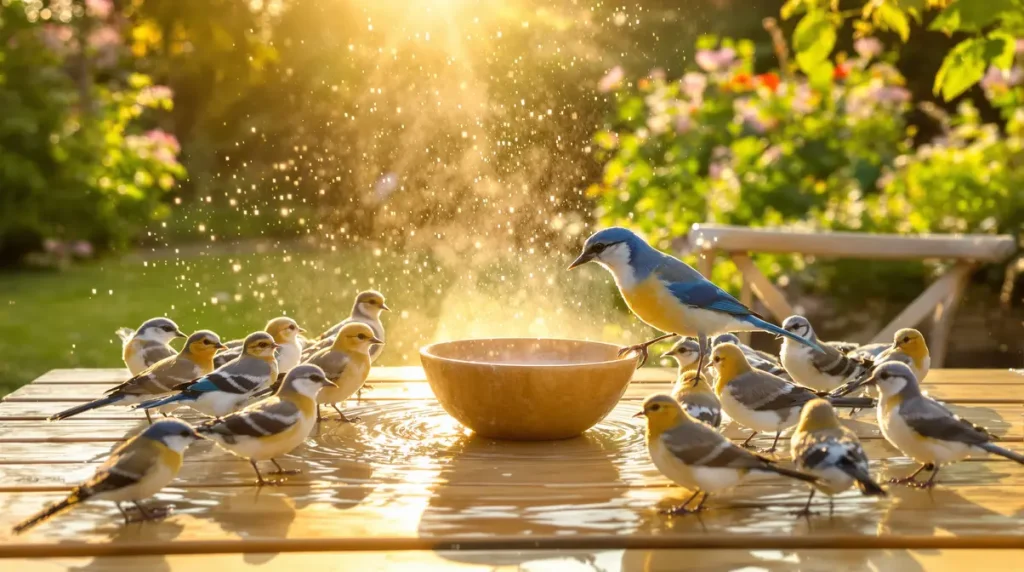 Il dépose une pièce de 5 centimes dans son jardin et les mésanges arrivent par dizaines