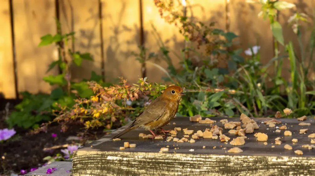 Rouges-gorges au jardin : ce soir, sortez dehors cet aliment de base à 3 centimes, que presque tous les jardiniers oublient